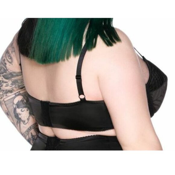 NWT Killstar Black Webutant Bullet Bra 3XL & Panty 4XL Set - Picture 3 of 12